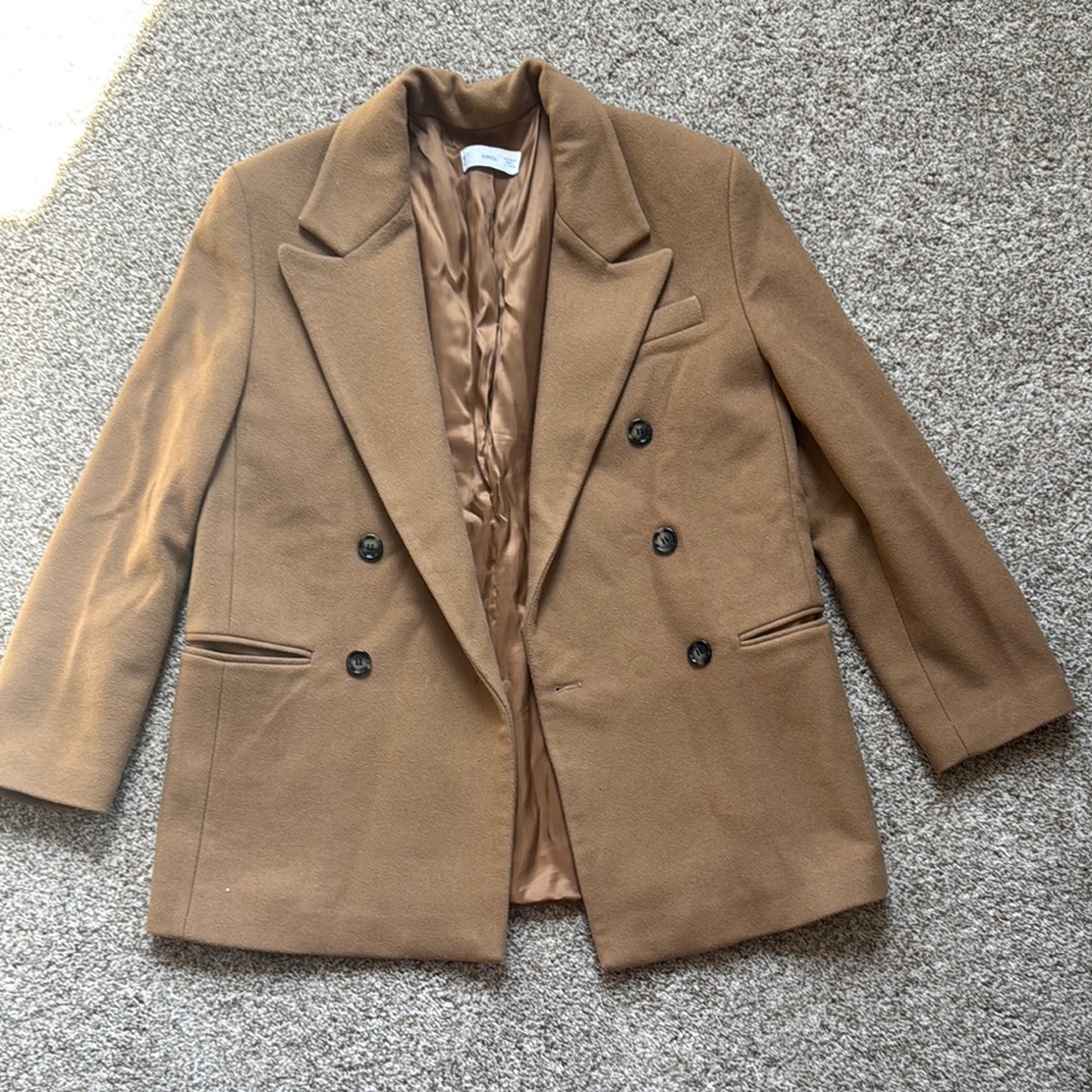 Mango Camel Blazer with Lining